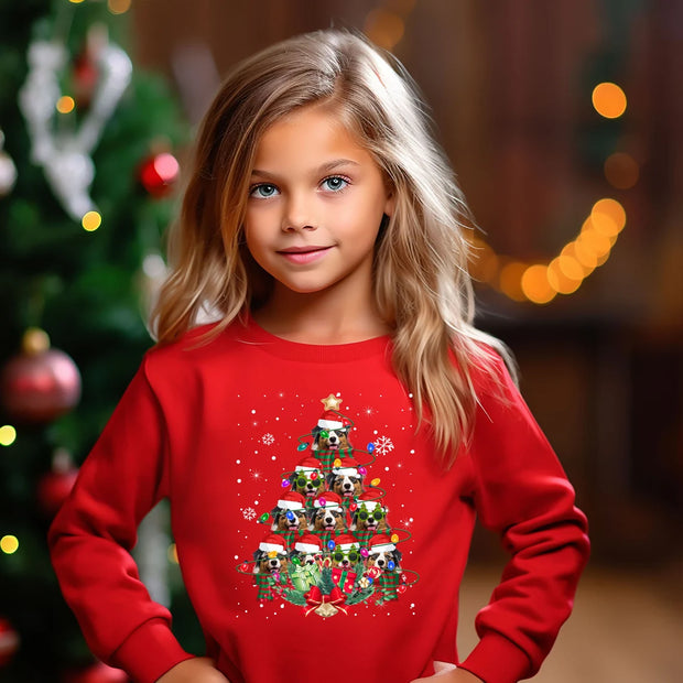 Kids Xmas Jumper Australian Shepherd Dog